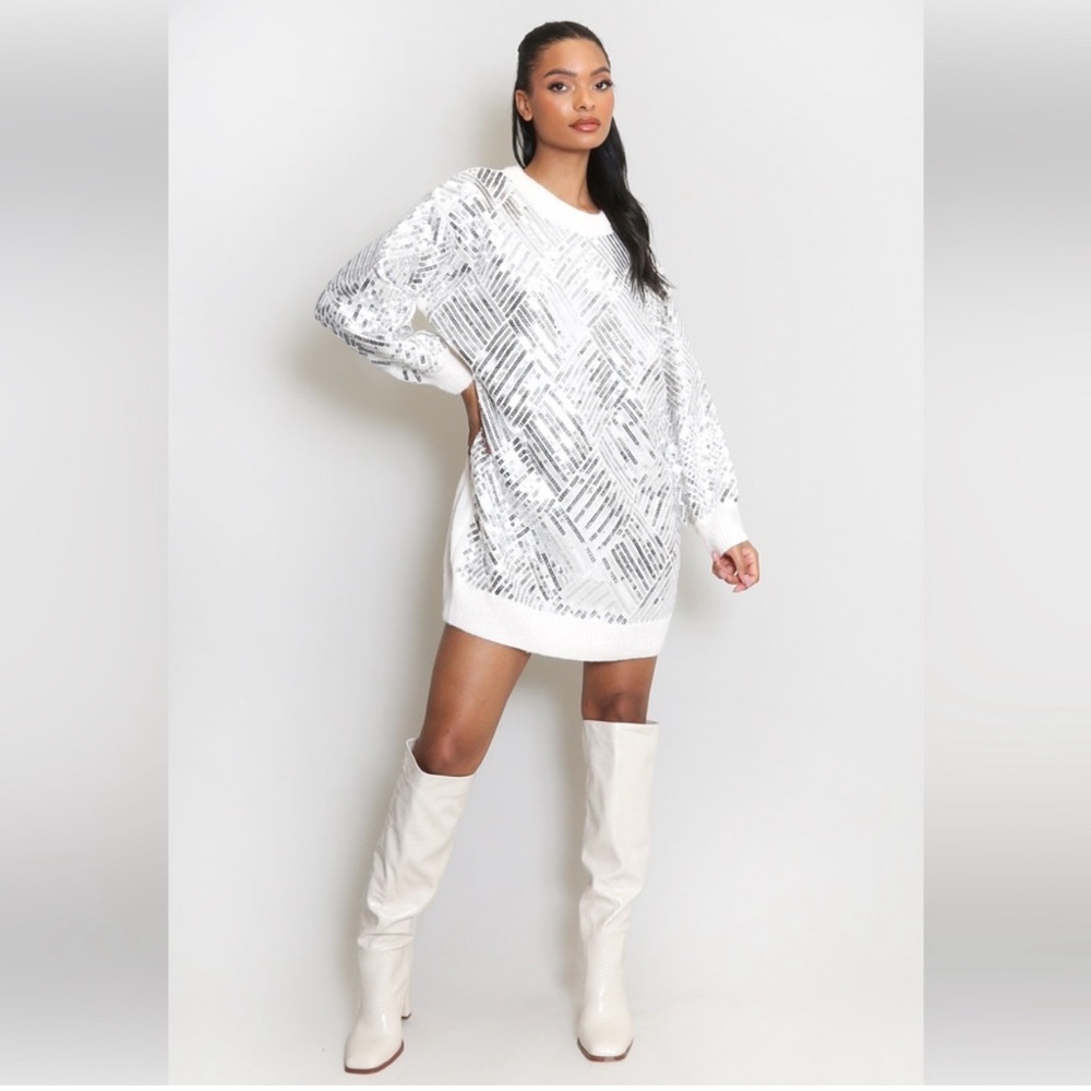 Sequin Oversized Top